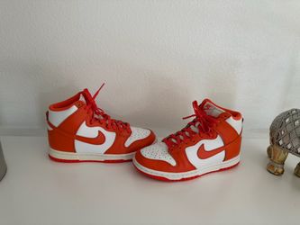 Nike Dunk High White Orange Sneakers size 7