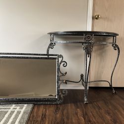 Glass Table With Mirror