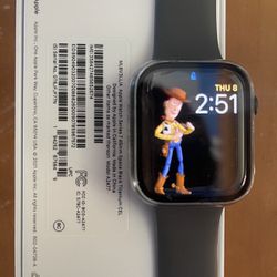Apple Watch Series 7 45mm Black Case Fluoroelastomer (GPS + Cellular)... 