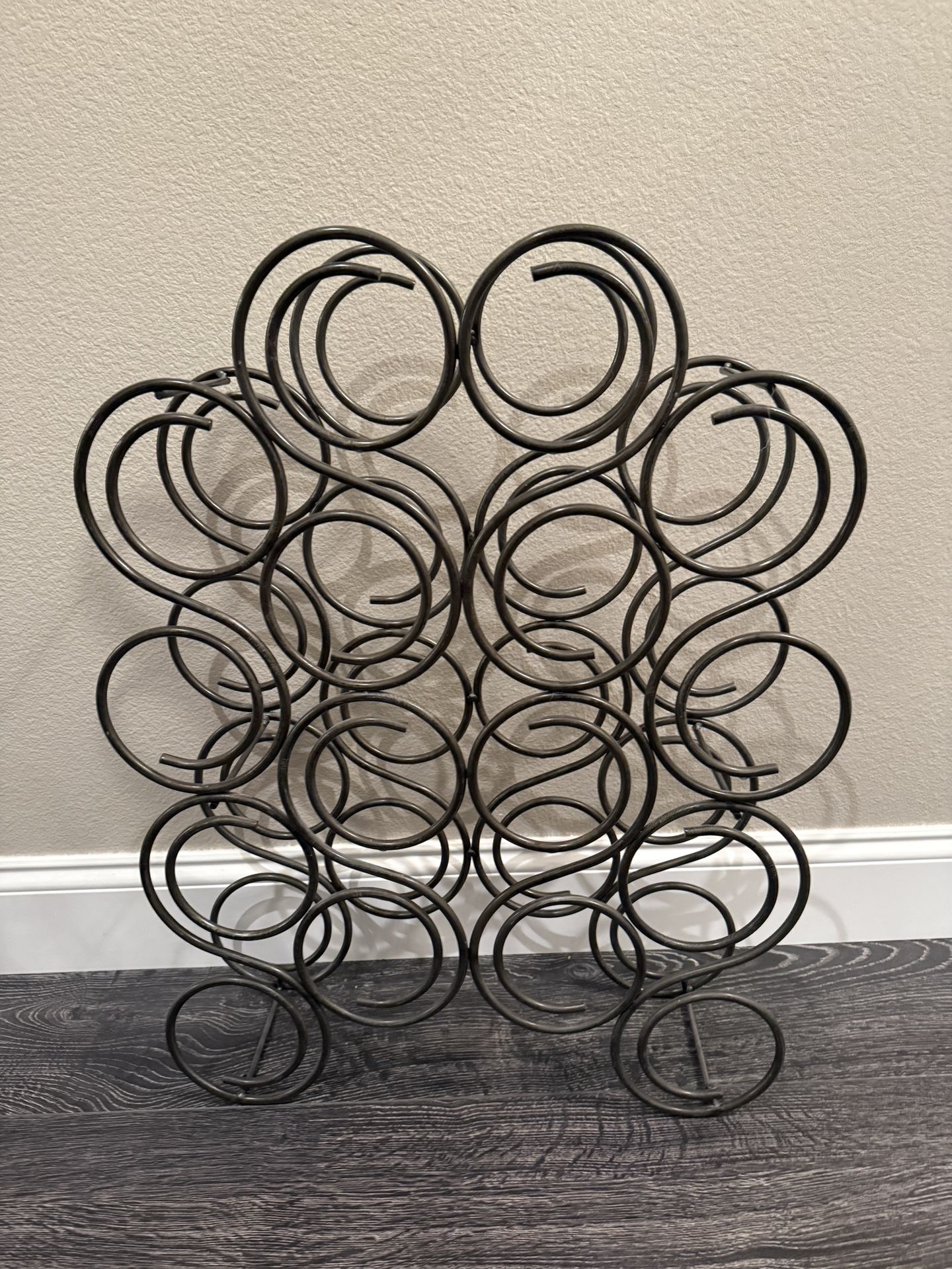 Rod iron wine rack 