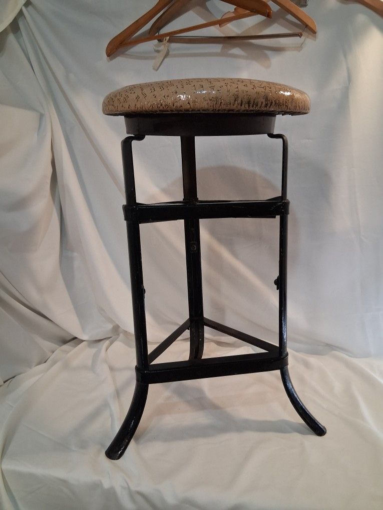 unique steel industrial drafting chair 