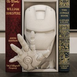 Iron Man Book Nook Bookend Fantasy Horror Decor Literature Halloween