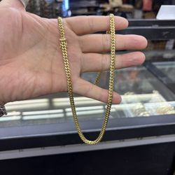 14k Solid Cuban 24” 5mm