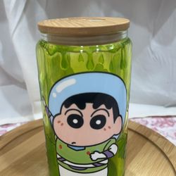 Crayon shin chan cute goo cup💚🤍