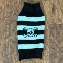 Dog Skull ‘& Bones Striped Pullover Sweater