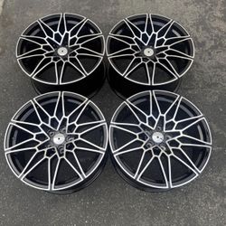 New 19 Inch M-Sport 666m Style Rims Wheels 19x8.5 +30 19x9.5 +35 (5x120) CB: 72.56 Staggered Set Fits BMW