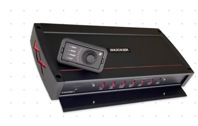 POWERFUL KICKER AMP 2400 Rms With Wireless Bass Knob Control