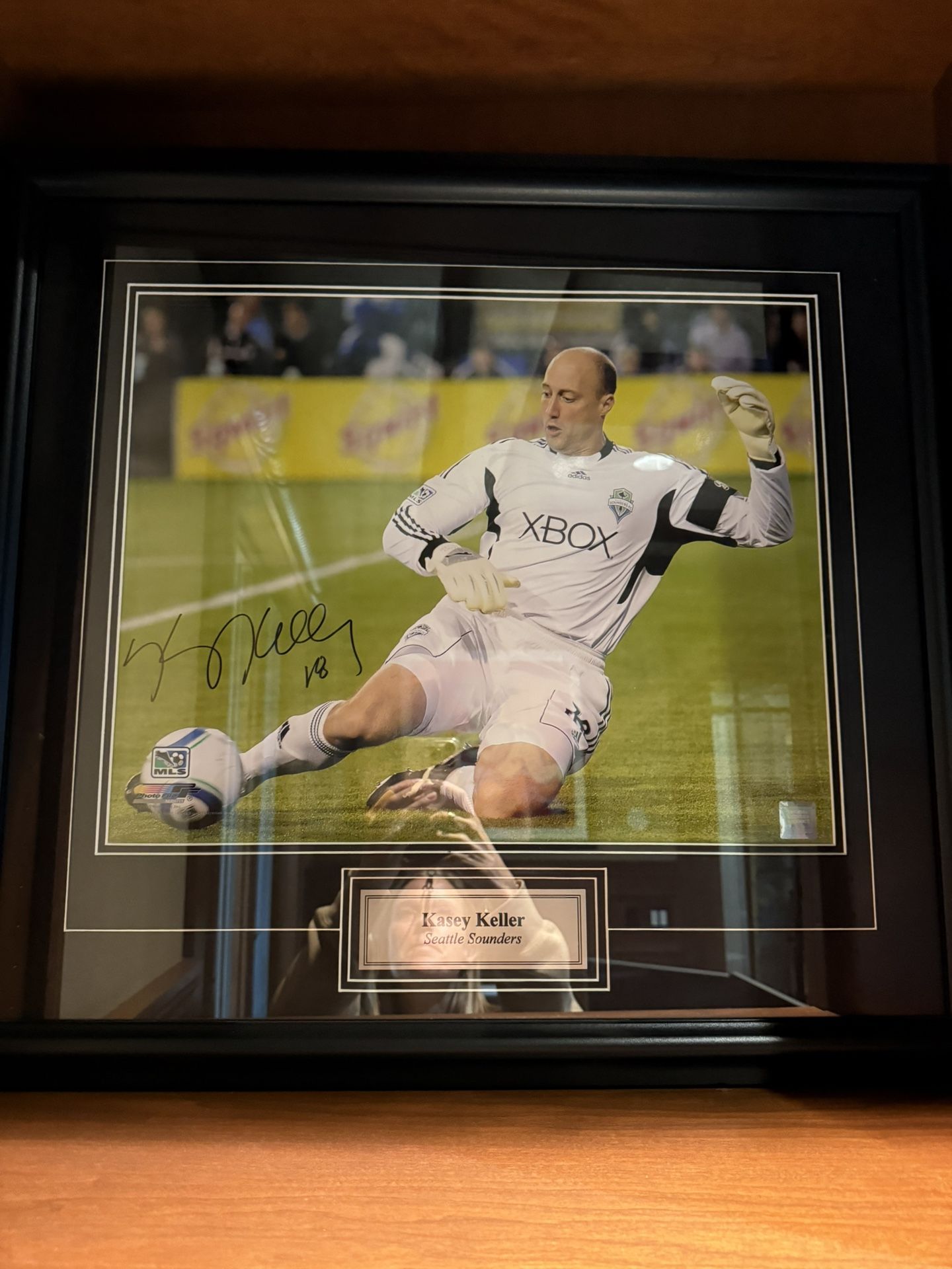  Kasey Keller Autographed Framed Photo Seattle Sounders MLS Goalkeeper Signed Display COA