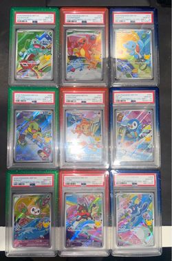 PSA 10 Pokémon First Partner Illustration Collection Set of 9