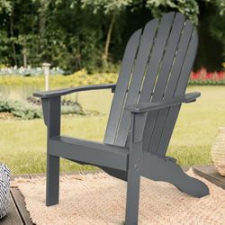 Brand New in Box Gray Reclining Adirondack Chair Patio Furniture