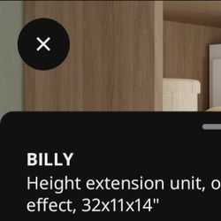 IKEA Billy Bookcase Height Extension Unit - Oak Effect 