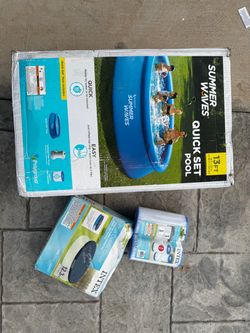Summer Waves 13ft Quick Set Pool Bundle