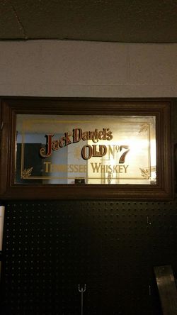 Vintage Jack Daniels Old Number 7 Tennessee Whiskey Bar mirror