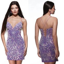 New With Tags Alyce Paris Sequin Printed Short Formal Dress & Homecoming Dress $79.99