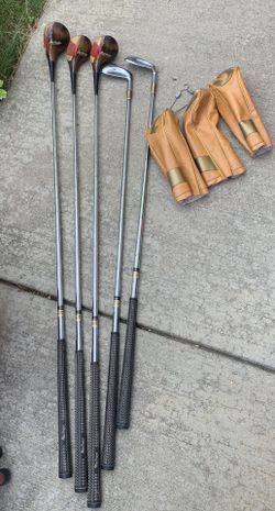 Jack Nicklaus Gold Crown Golf Clubs and Putters, clubs covers