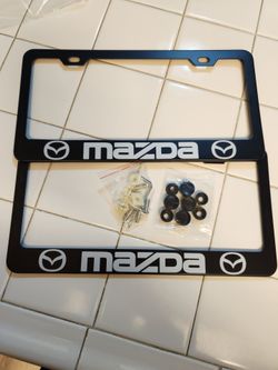 New Mazda Black Aluminum License Frames