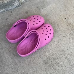 Hot pink crocs