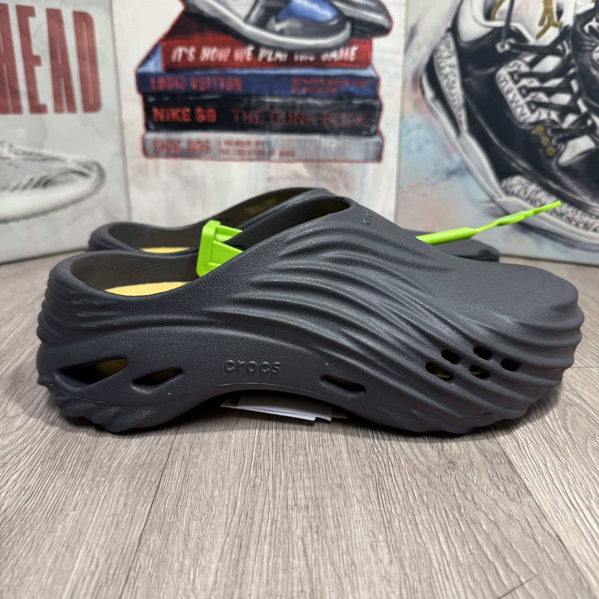 Crocs Echo Wave Black Sand Men Size 8-11 New Sandals Slippers Comfort