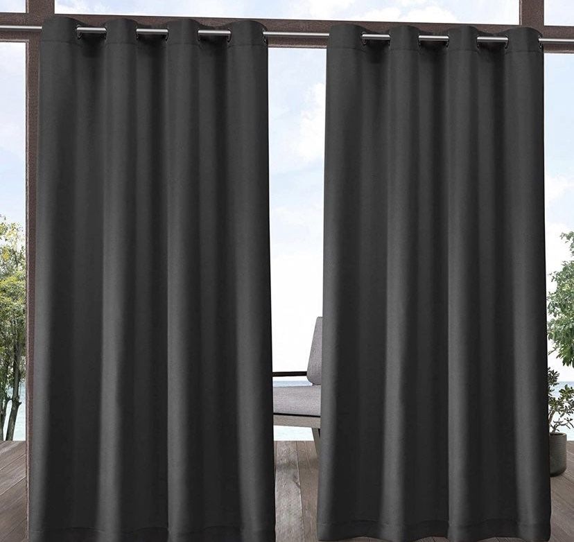 Blackout Curtains Charcoal, 54x120, 2 Piece #235