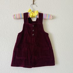12-18m Old Navy Plum Overall Dress 
