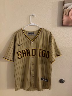 Fernando Tatis brown pinstripe jersey