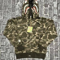Bape doubke hood black camo jacket