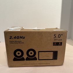 HelloBaby HB6053-2 Video Baby Monitor with 2 Cameras – 5” Screen (Brand New)