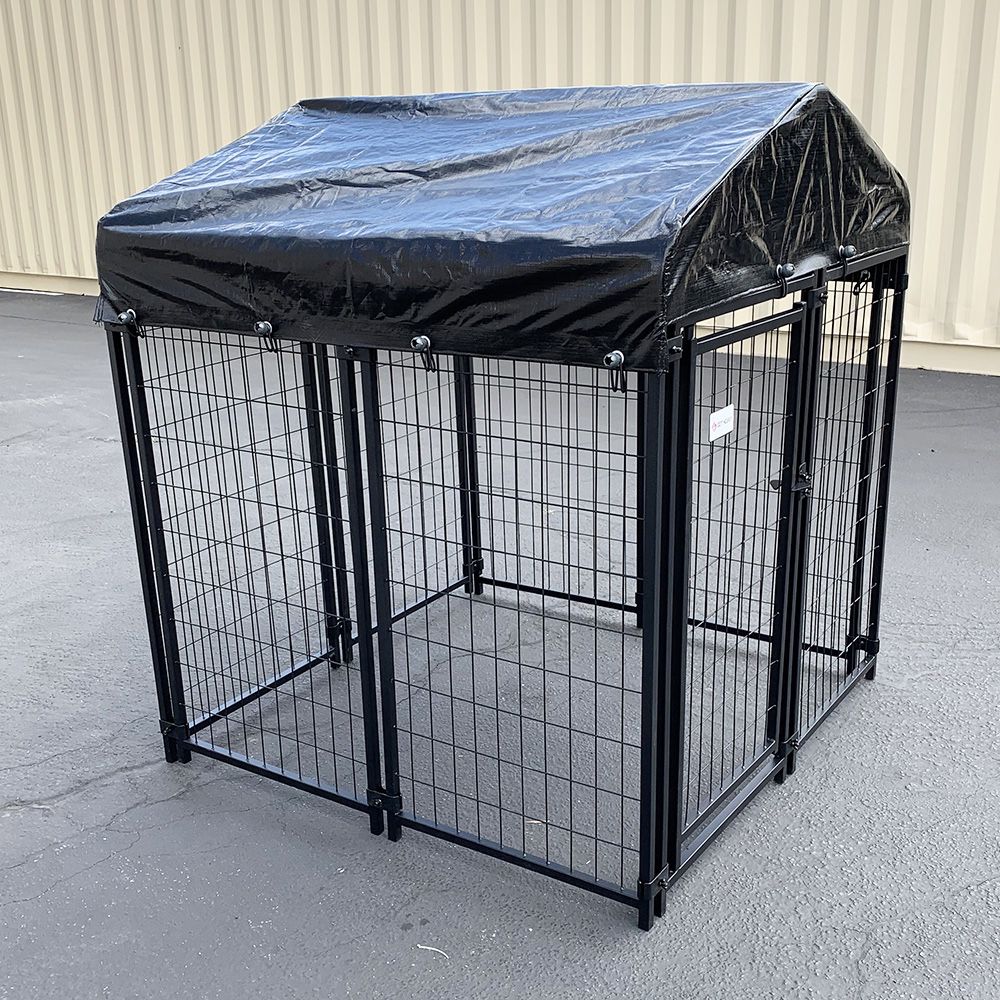 New $135 Heavy Duty Kennel with Cover Dog Cage Crate Pet Playpen (4’L x 4’W x 4.5’H) 
