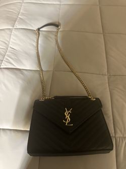 Saint Laurent YSL Black Quilted Chain Shoulder Bag