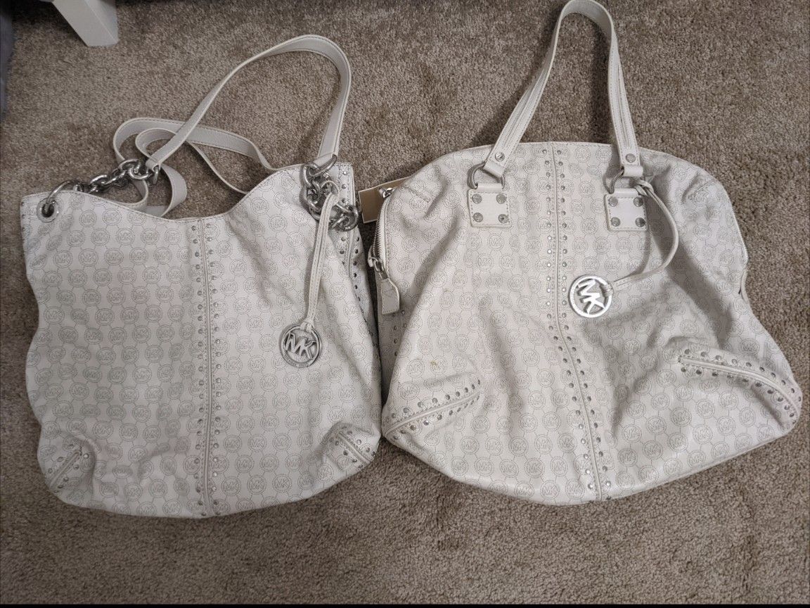New With Tags Michael Kors Leather Luggage Carry On Set Handbag Purse Tote