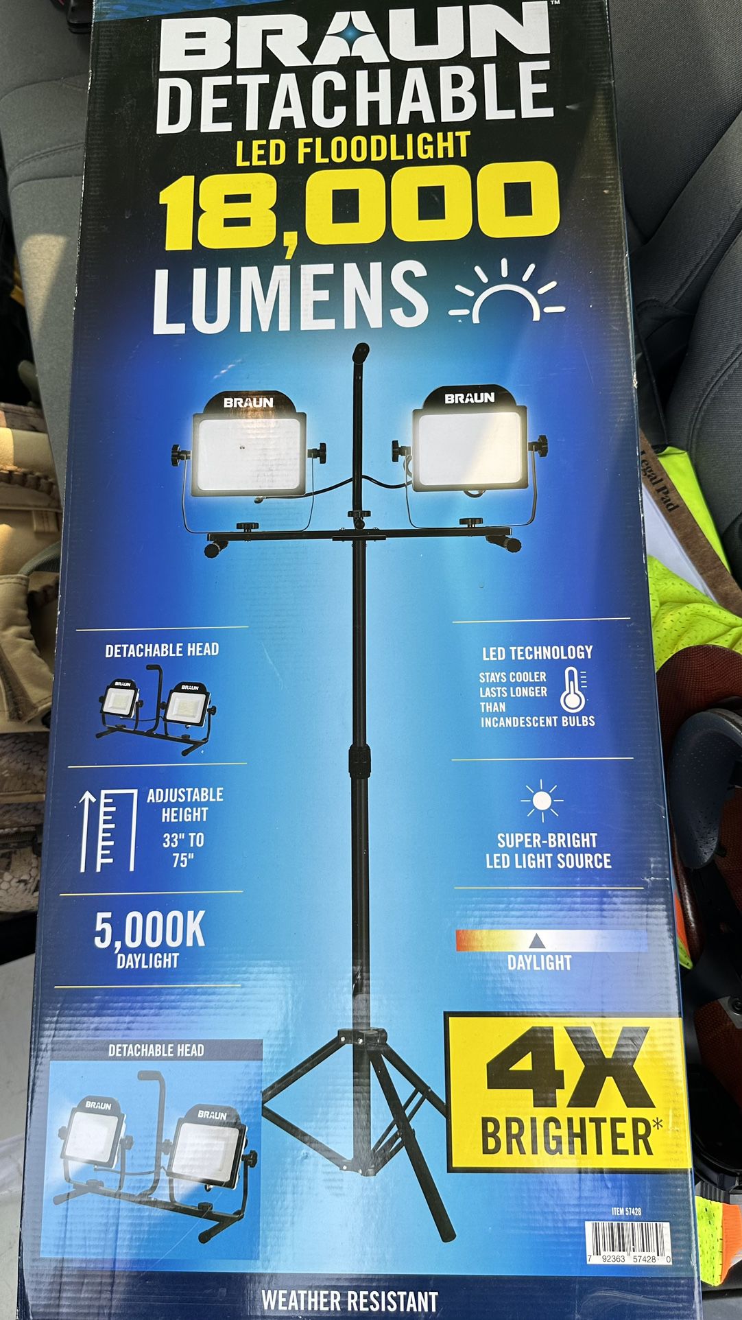 18,000 Lumen LED Detachable Work Light