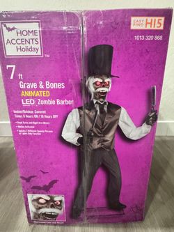 Home Accents Holiday 7 ft Animated LED Zombie Barber