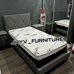 New twin bed frame with mattress