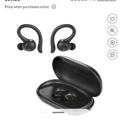 Onn Over-Ear Bluetooth Wireless Open-Ear Earphones With Wireless Charging Case