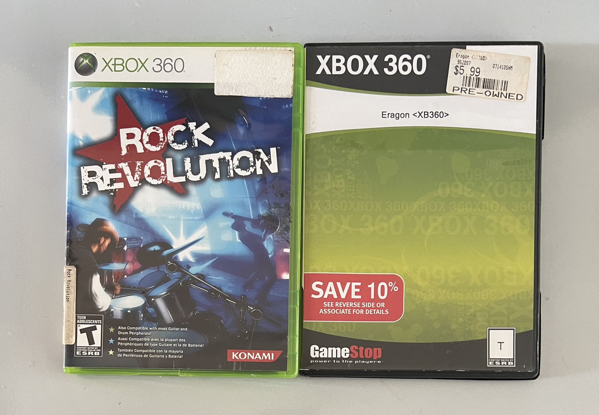 Lot of 2 Rock Revolution & Eragon Xbox 360   