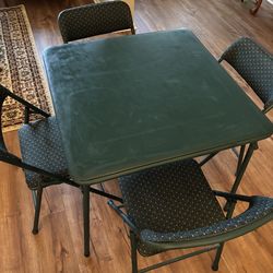 Card Table and 4 Chairs
