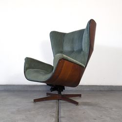 Vintage Mid Century Modern Lounge Wingback Mr Chair by George Mulhauser for Plycraft, c1960s