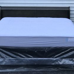 Queen Size Bed with Mattress Set