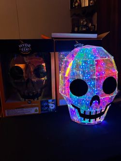 Hyde and Seek Iridescent Light Up Halloween Skulls