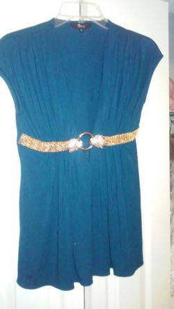 Dark Turquoise Blue Sky Top