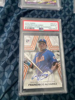 Fransisco Alvarez rookie card autograph psa 10 New York Mets