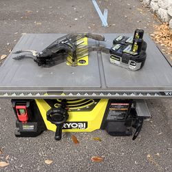 Cordless 18v Ryobi 8-1/4 table saw