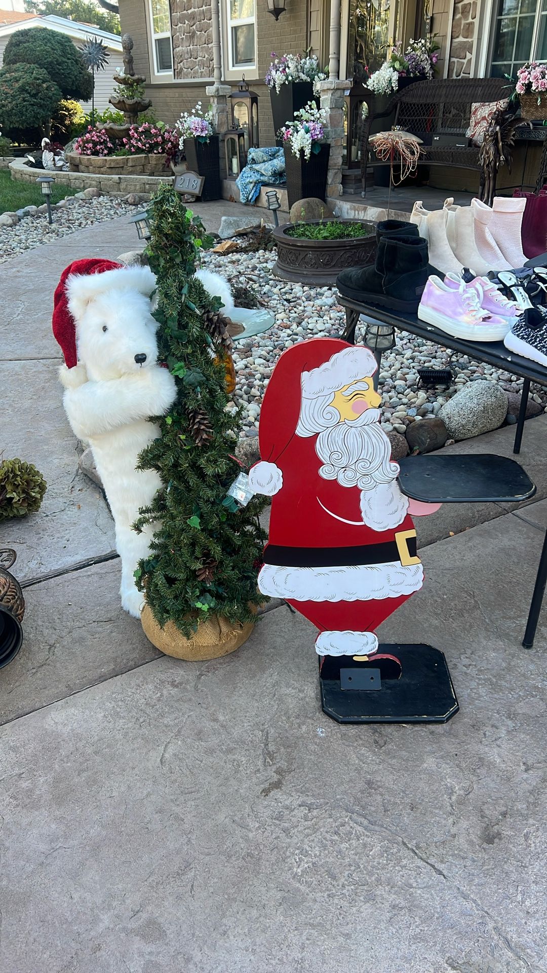 Christmas Bear And Santa
