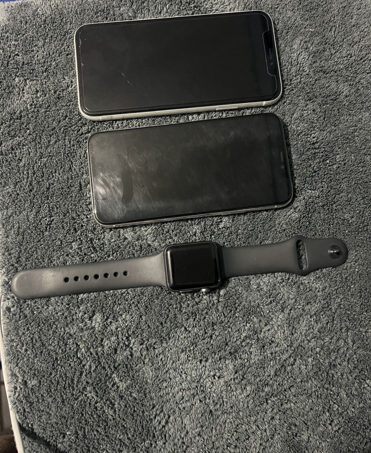 iphone XR iphone 11pro and apple watch