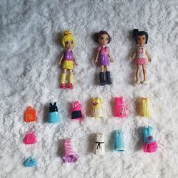 Polly Pocket Dolls and Dresses