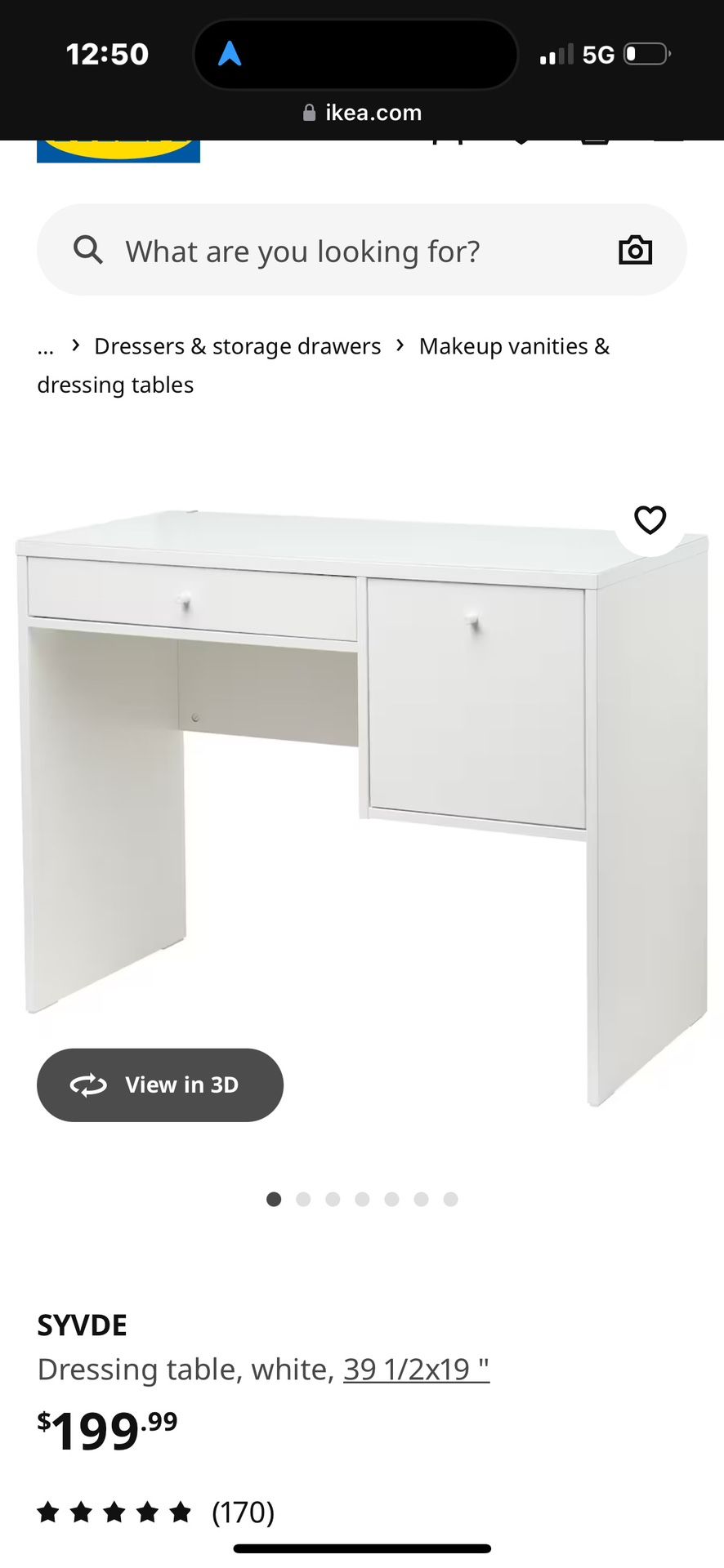 Ilea Desk With Glass Top