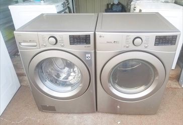 STAINLESS LG WASHER AND DRYER