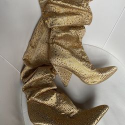 Heavy Heel Boots Bejeweled 