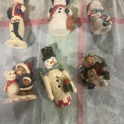 Vintage Snowman Figurines 