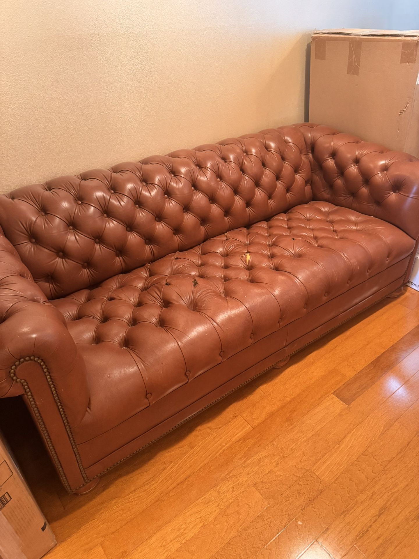Tufted Leather Sofa